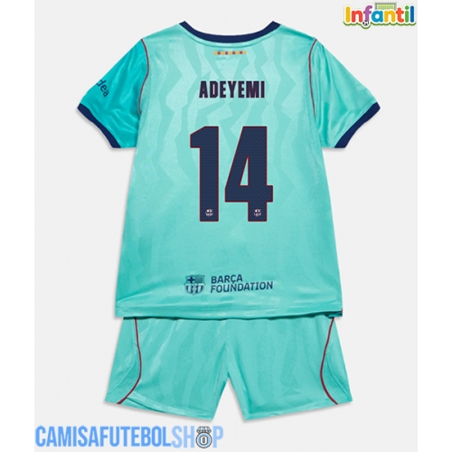 Camisa de time de futebol Barcelona Karim Adeyemi #14 Replicas 3º Equipamento Infantil 2026-27 Manga Curta (+ Calças curtas)